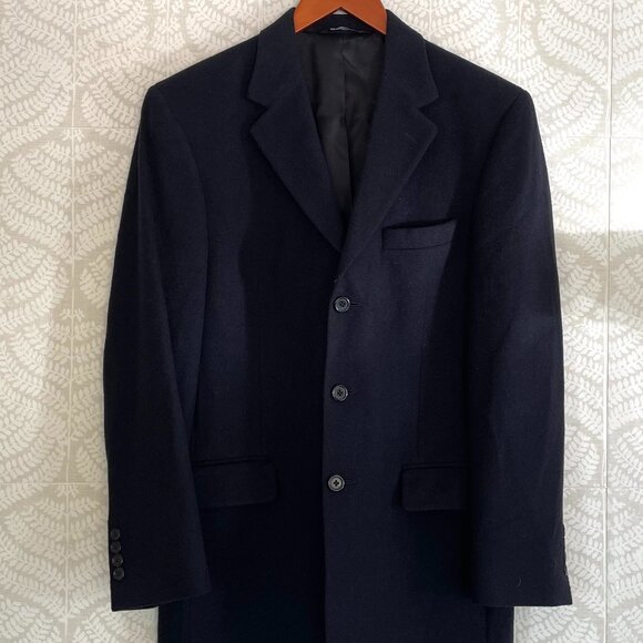 Jos. A. Bank Mitchell Classic 3 Button Camelhair Navy Jacket, Coat, Blazer, 38R - Picture 1 of 16